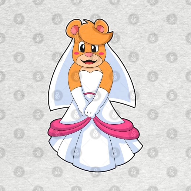 Bear with Wedding dress & Veil by Markus Schnabel